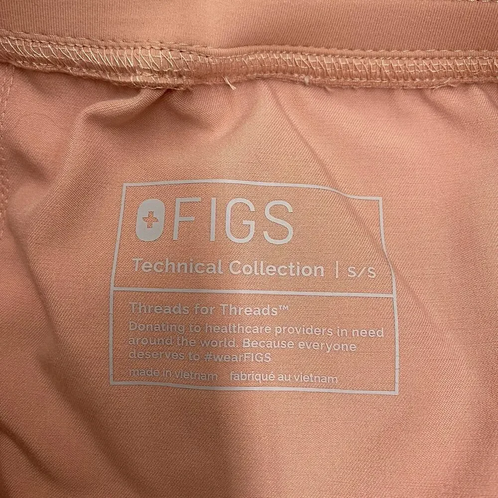 FIGS Axim Cargo Scrub Pants Mens Small Short PO 5751 Pink Sand Medical Nurse NWT